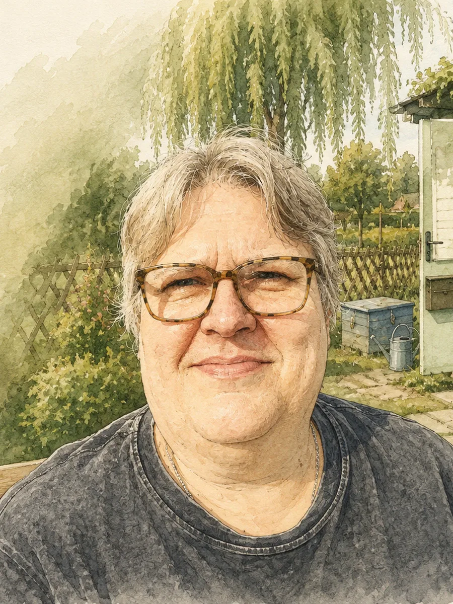 Aquarellporträt von Guido Loleit, 1. Kassierer
